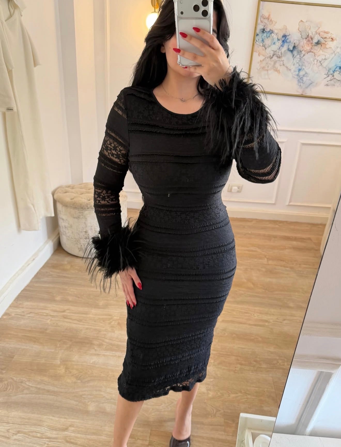 Fur dress