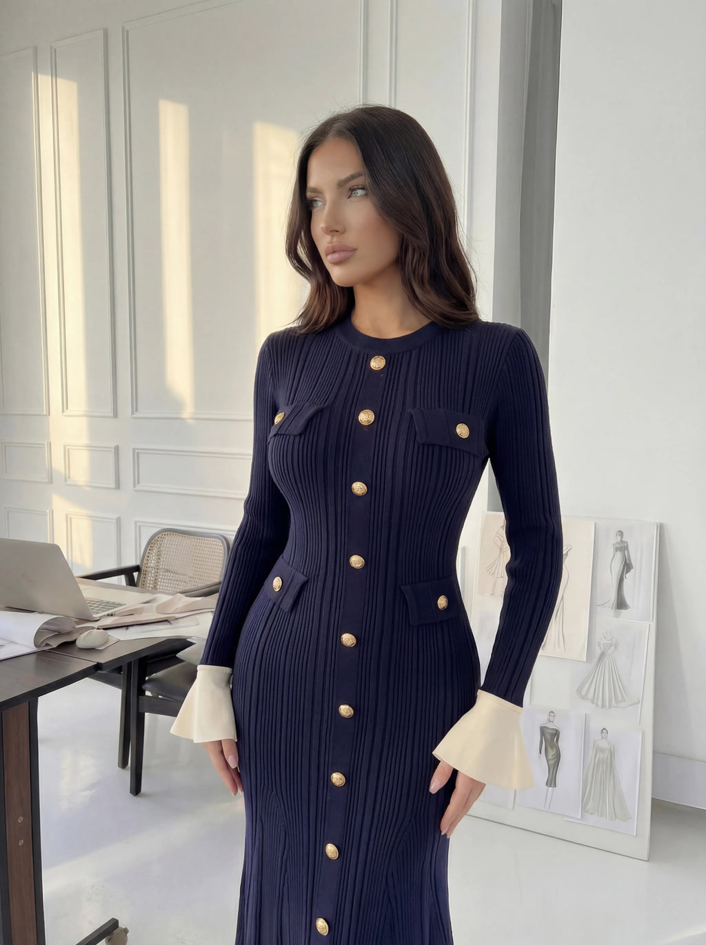 Elegant sweater dress