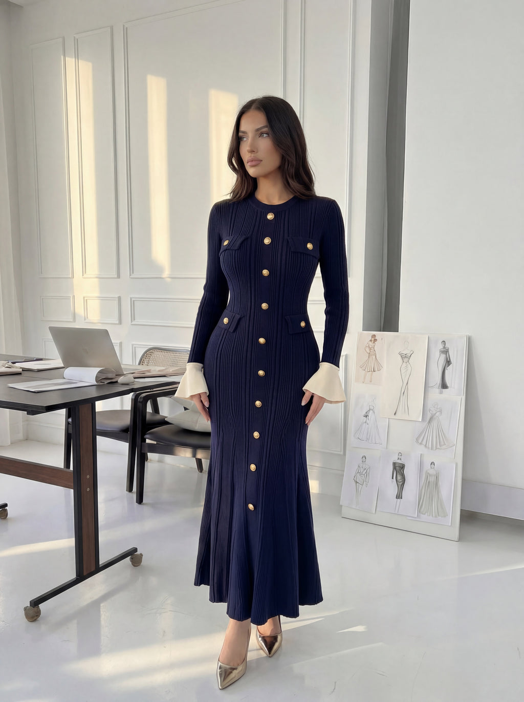 Elegant sweater dress