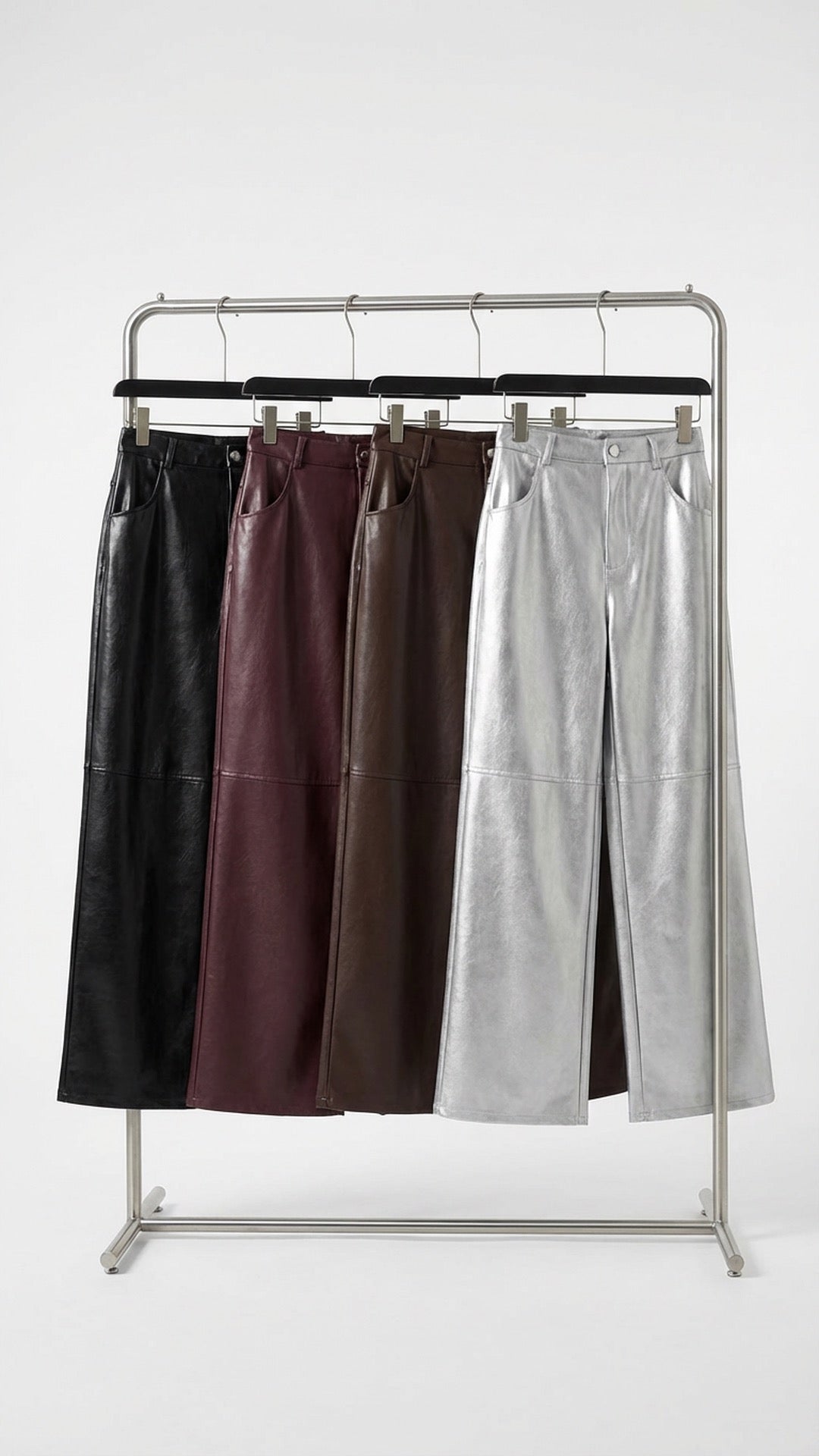 Leather leg pants