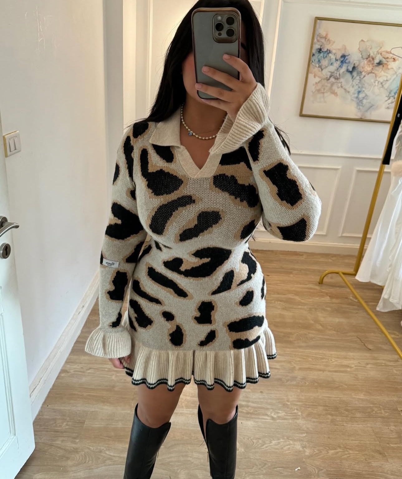 Leopard print dress