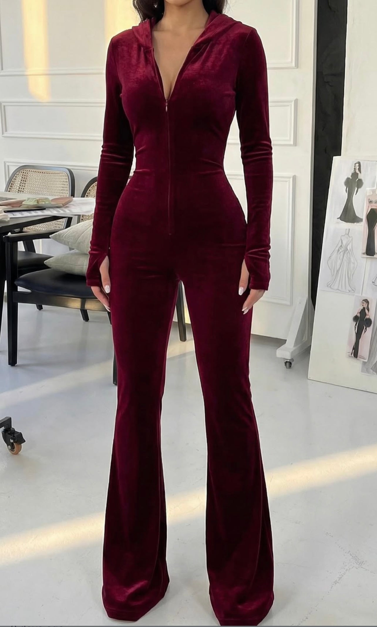 Velvet jumpsuit