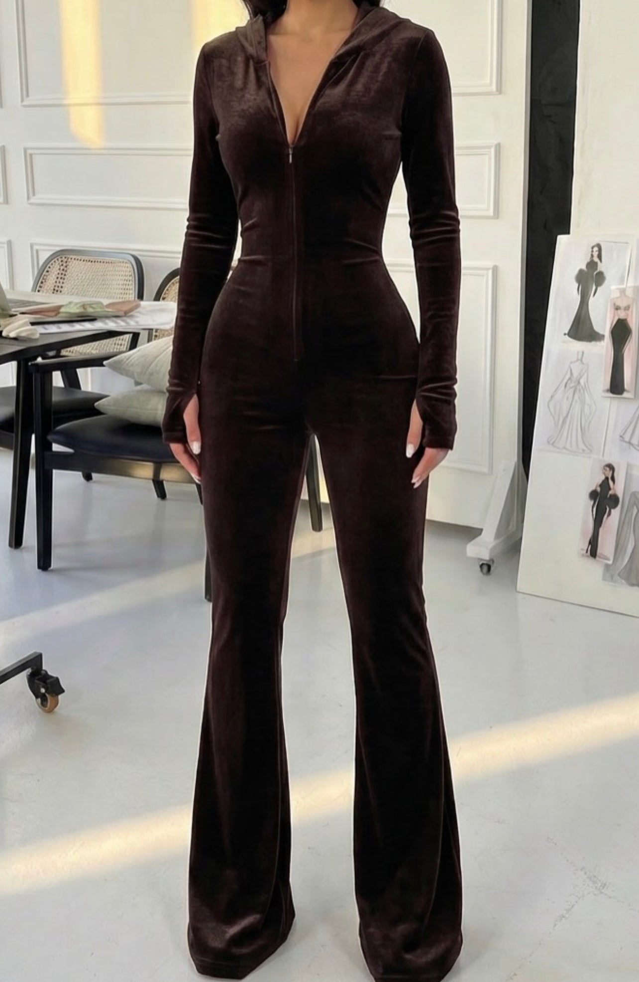 Velvet jumpsuit