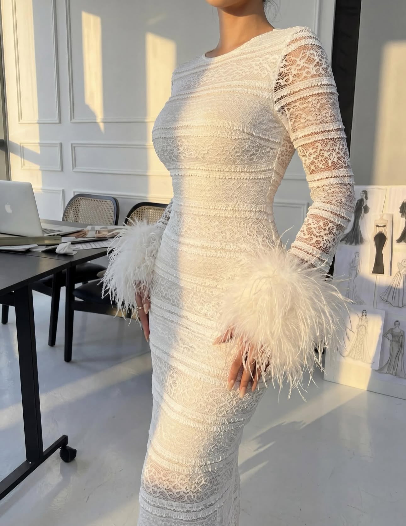 Fur dress