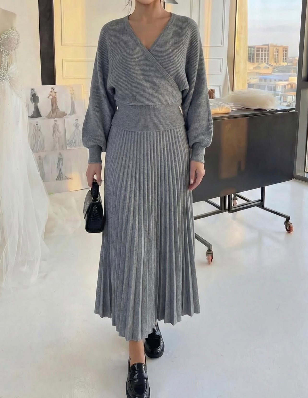 2p sweater and skirt