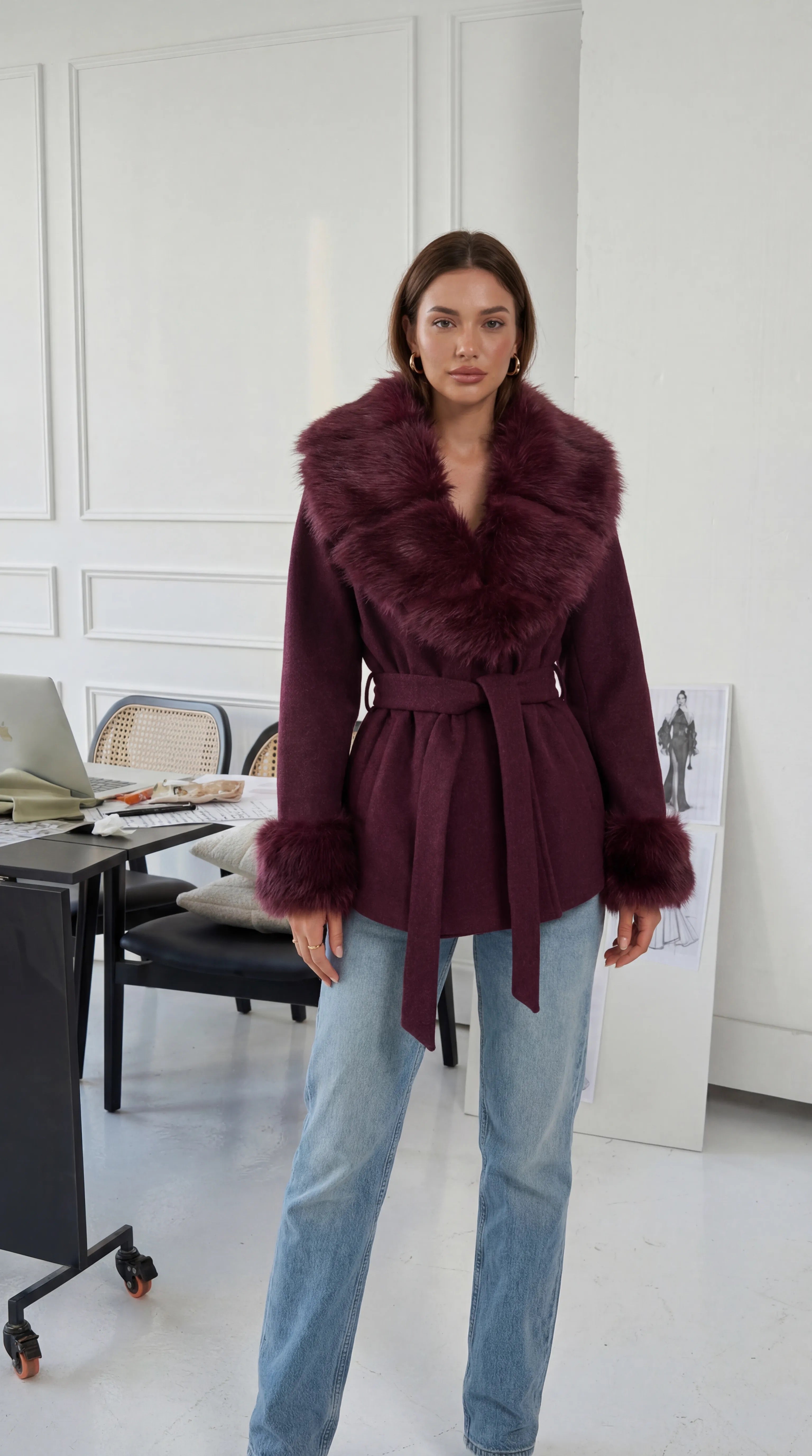 Fur overcoat
